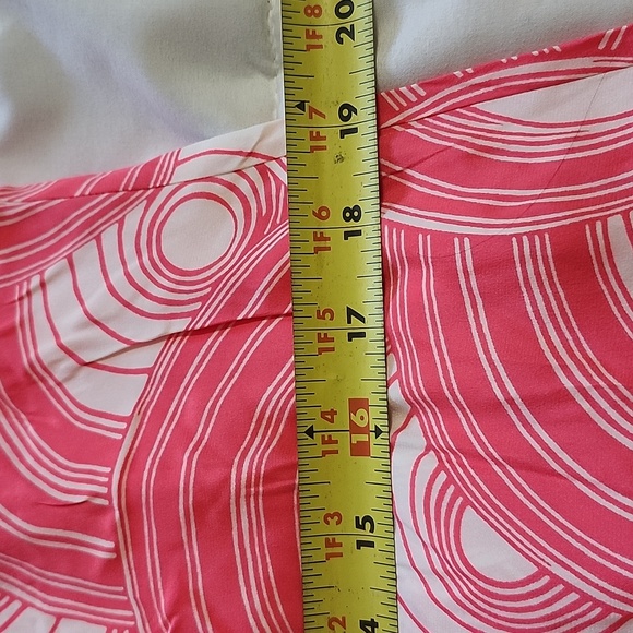 NWT ALICE & TRIXIE SILK Pink and White Patterned Dress LARGE - Picture 4 of 5